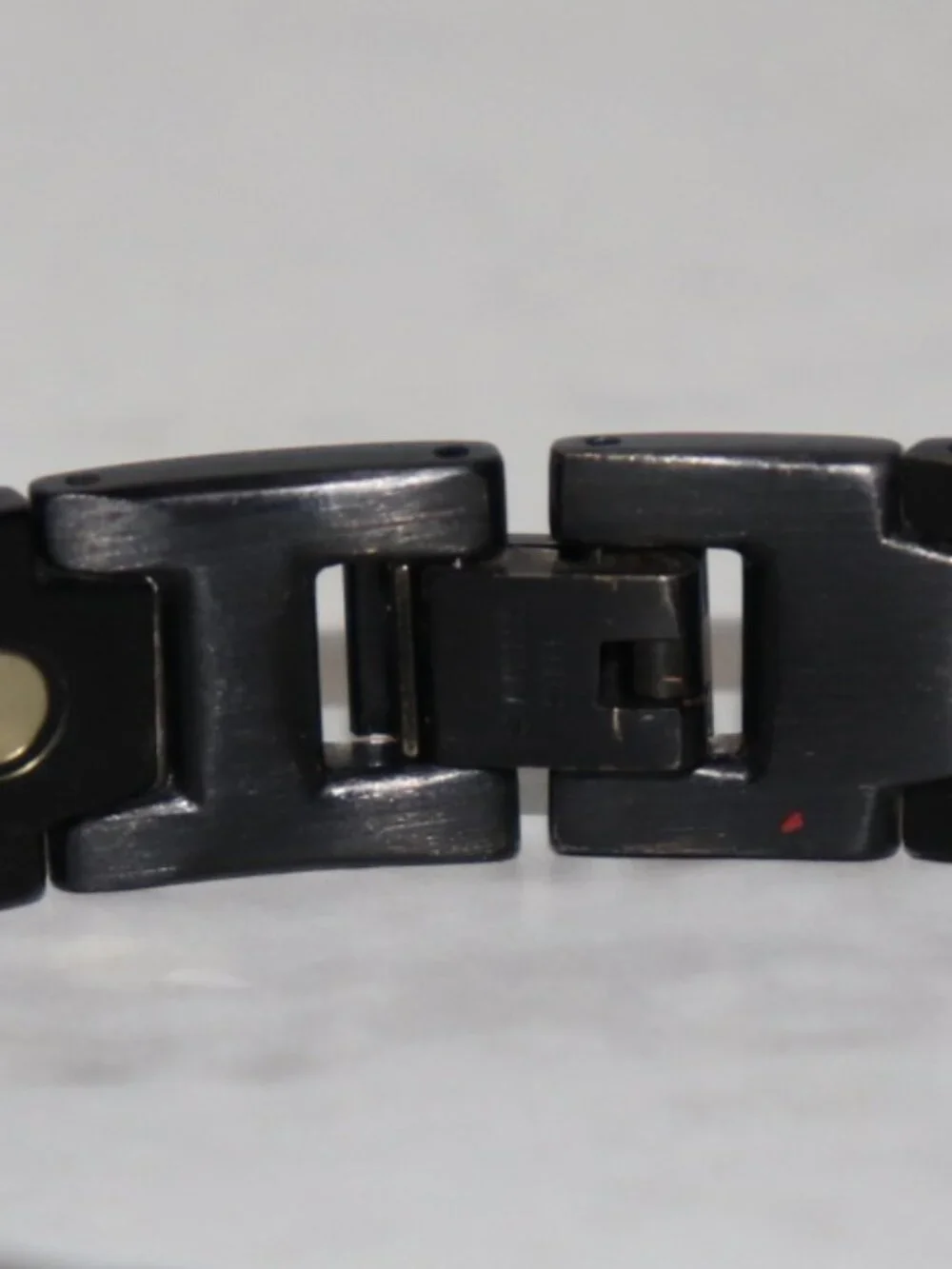 ✨ Men’s Black & Gold Stainless Steel Bracelet · 7.75